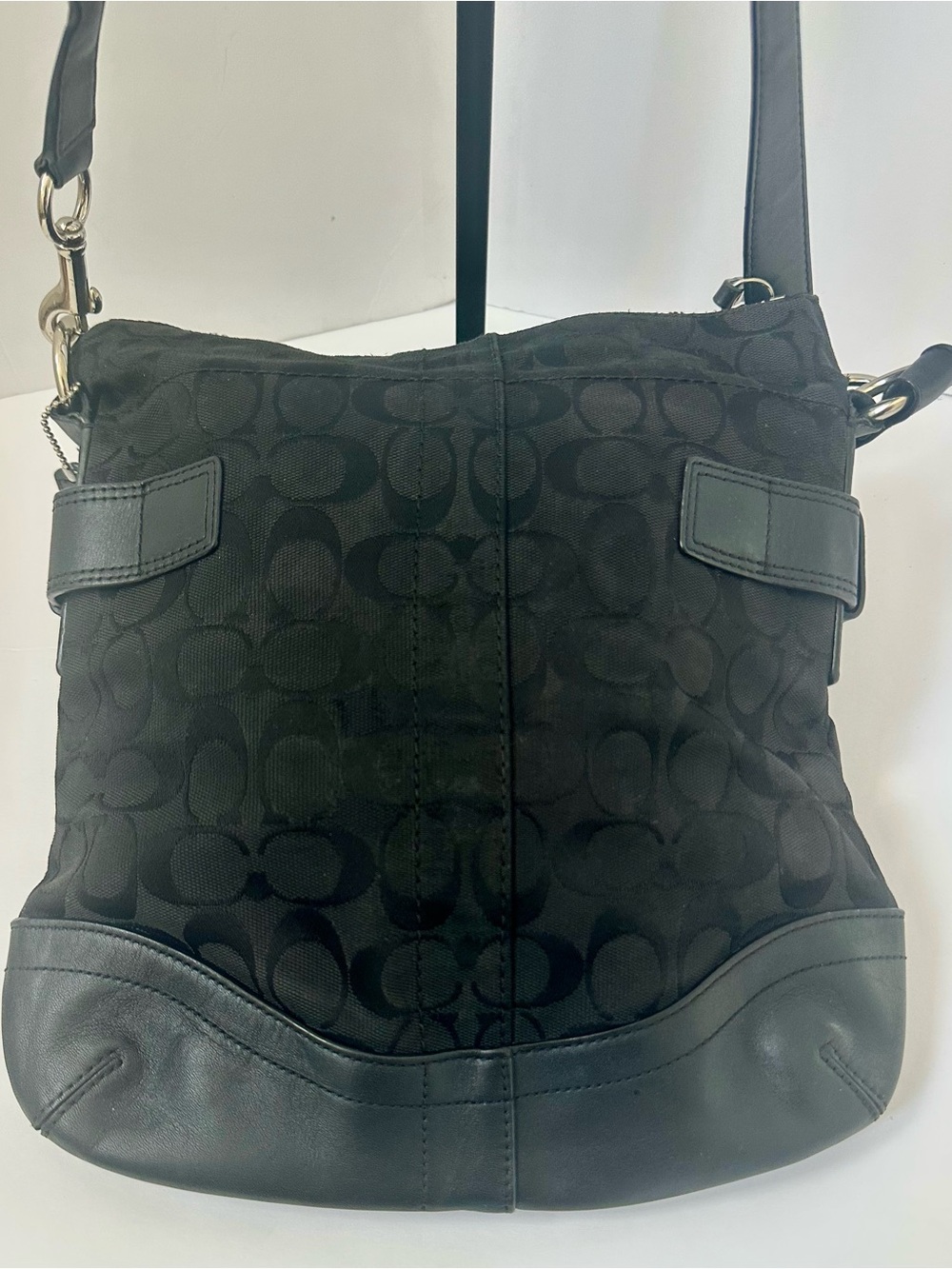 COACH Y2K Signature Soho Slim Duffle Buckle Shoulder/Crossbody Black Leather - Picture 4 of 12